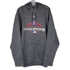 Boston Red Sox 2018 World Series Mens XL Hoodie Baseball Pullover Gray EUC